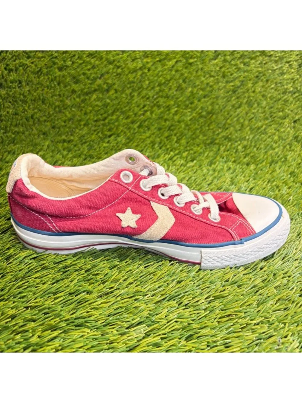 Converse Star Player 76 Canvas Womens Size 6.5 Red White Athletic Shoes Sneakers - Picture 5 of 11